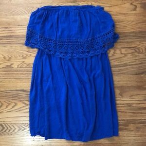 Strapless Blue Sundress